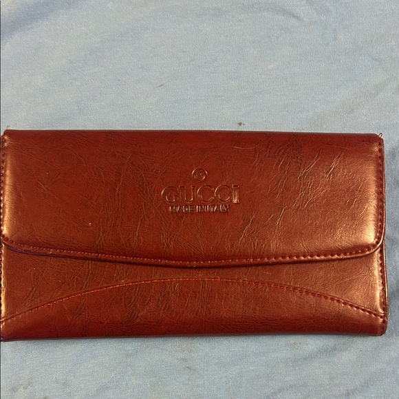 Gucci Handbags - Gucci Burgundy Leather Continental Wallet
